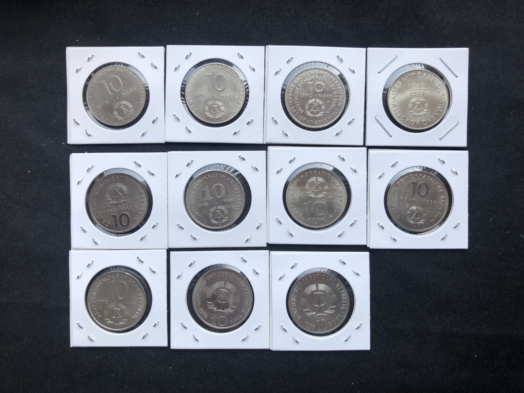 【币观天下】第七十期拍卖 【德国】10马克纪念币11枚