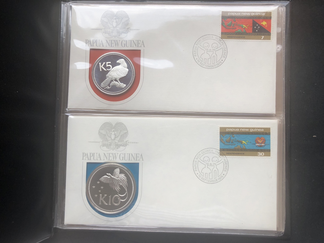 【币观天下】第七十期拍卖 【巴布亚新几内亚】1975年精制币8枚【包含大银币2枚】