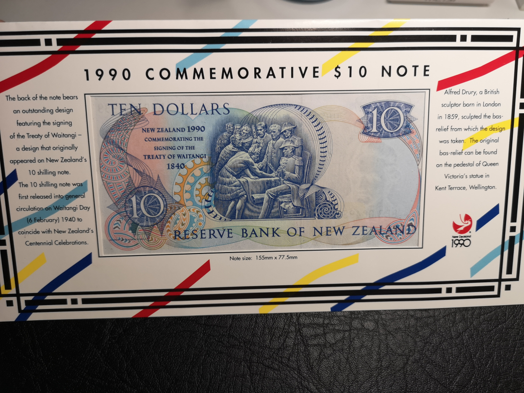 《外钞收藏家》第六十九期拍卖 1990年新西兰10元 unc 精美册子和封套