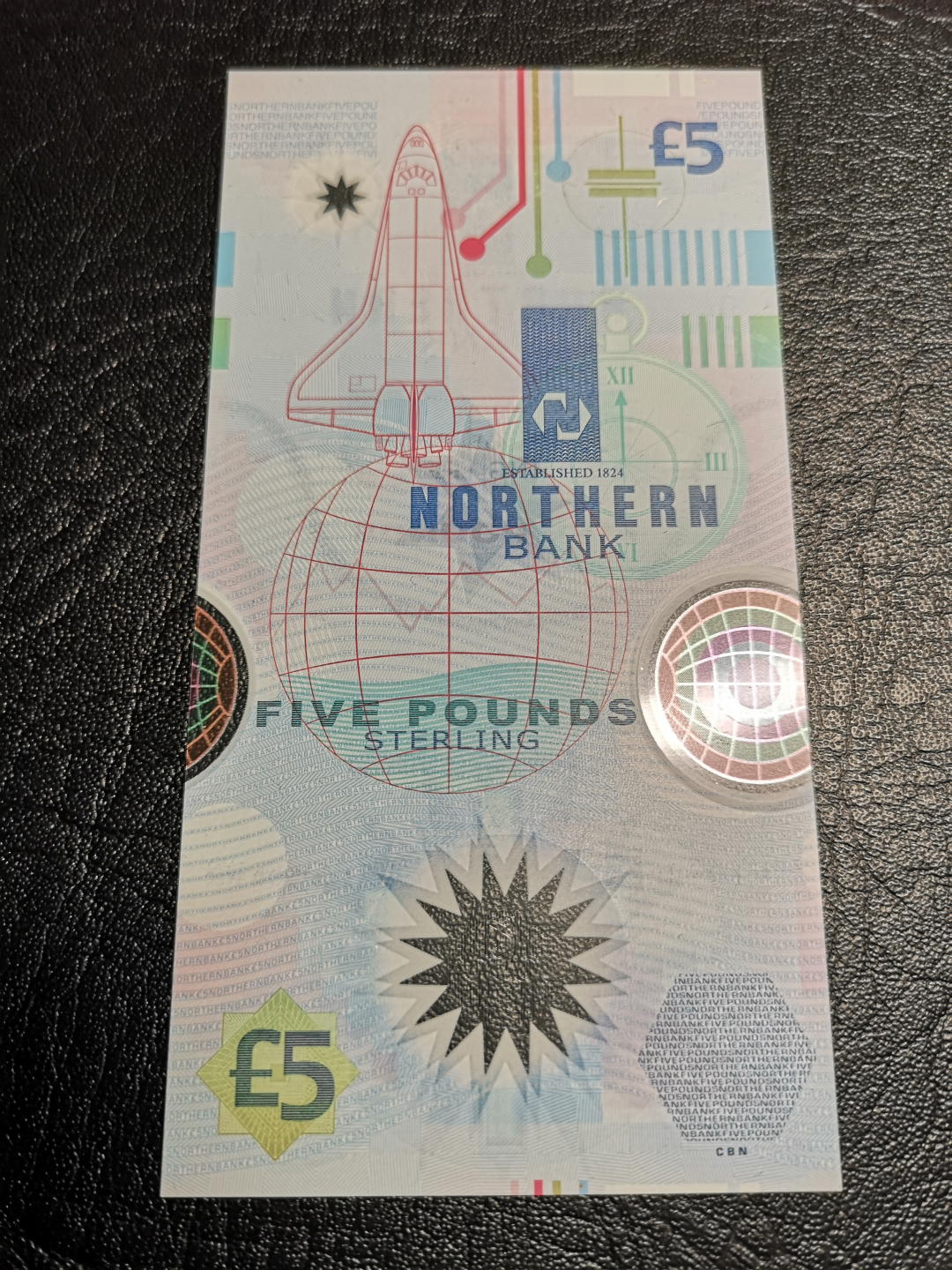 《外钞收藏家》第六十九期拍卖 北爱尔兰北方银行5镑 塑料钞 unc