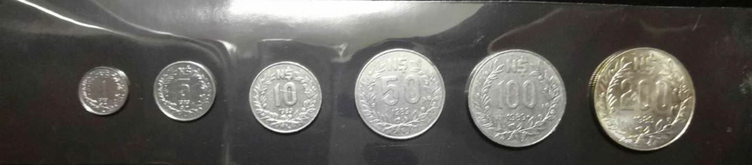 【鲸贝乐淘】千字文·第闰号拍卖 【硬币】乌拉圭硬币一套