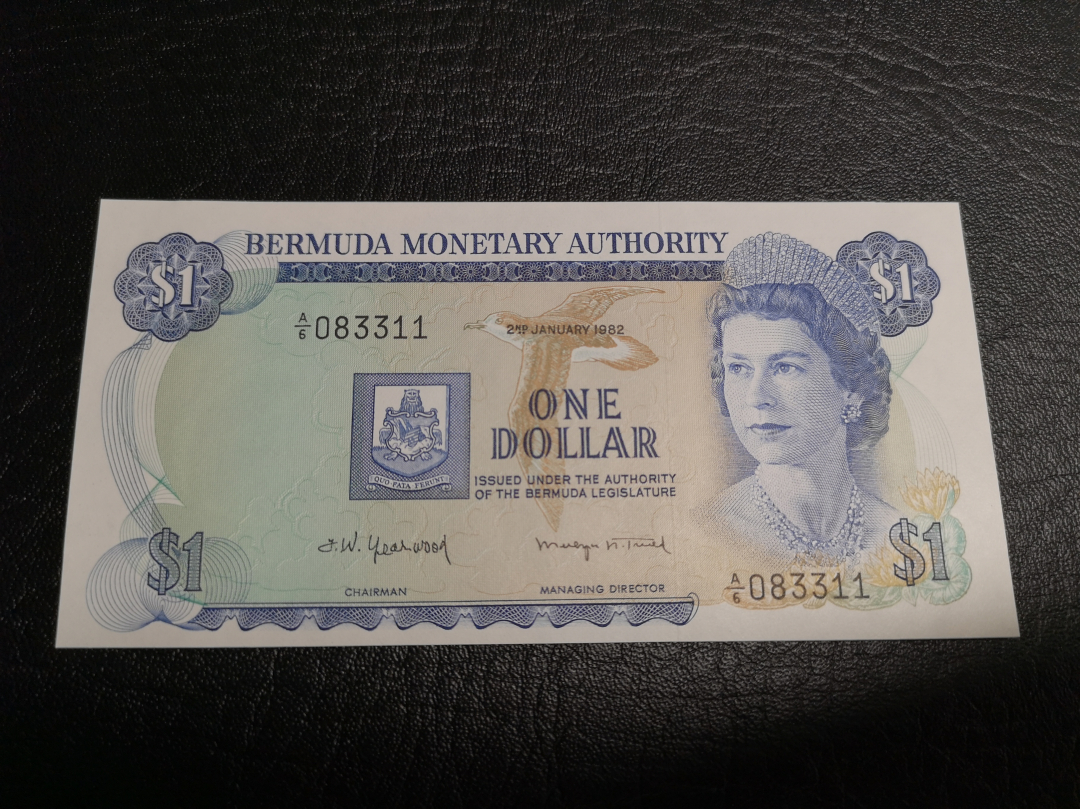 《外钞收藏家》第六十九期拍卖 1982年百慕大女王1元 unc