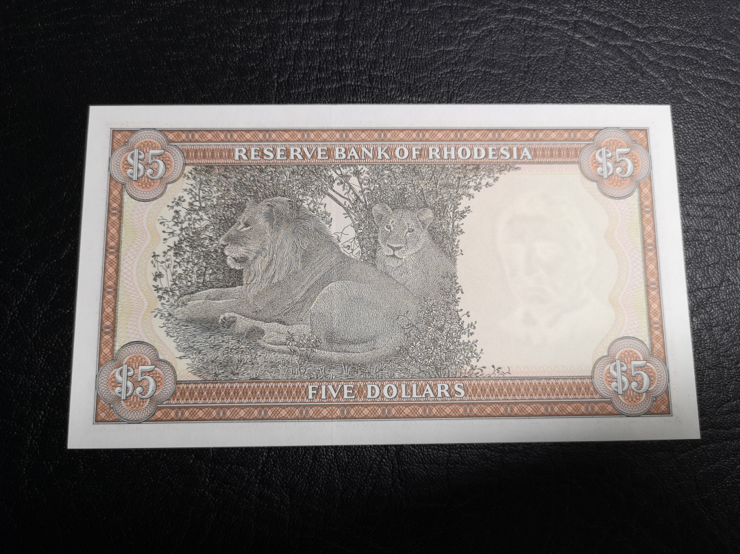 《外钞收藏家》第六十九期拍卖 罗得西亚1978年5元 unc
