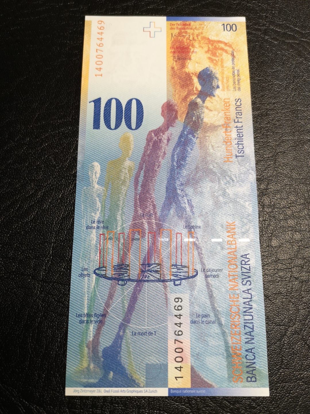 《外钞收藏家》第六十九期拍卖 瑞士2014年100法郎 经典钞票 unc