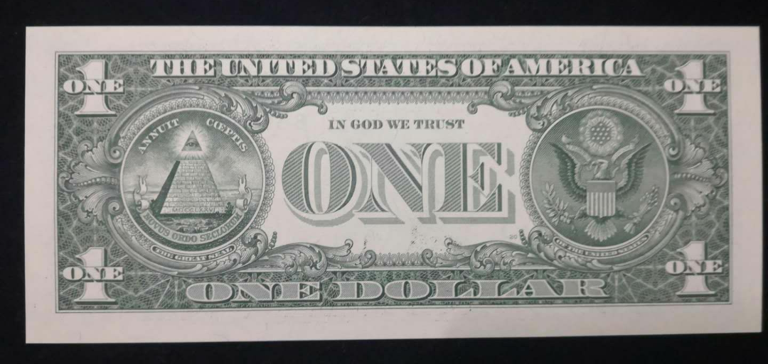 【鲸贝乐淘】千字文·第闰号拍卖 【美元】美金双豹子好号。背面多油墨。小错误。