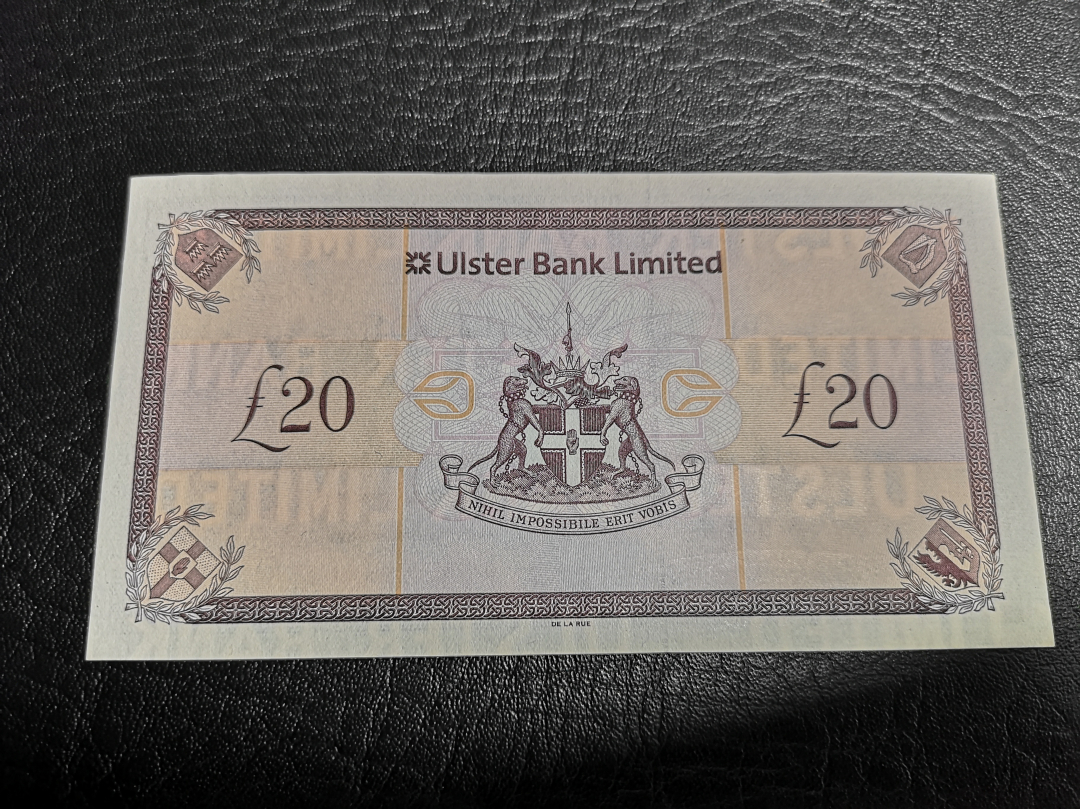 《外钞收藏家》第六十九期拍卖 尤斯特银行20镑 非常精美一张纸币  近unc