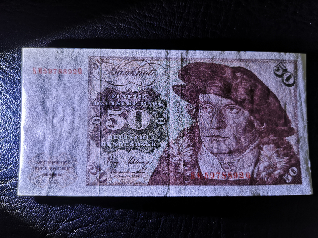 《外钞收藏家》第六十九期拍卖 1980年德国50马克 au品相