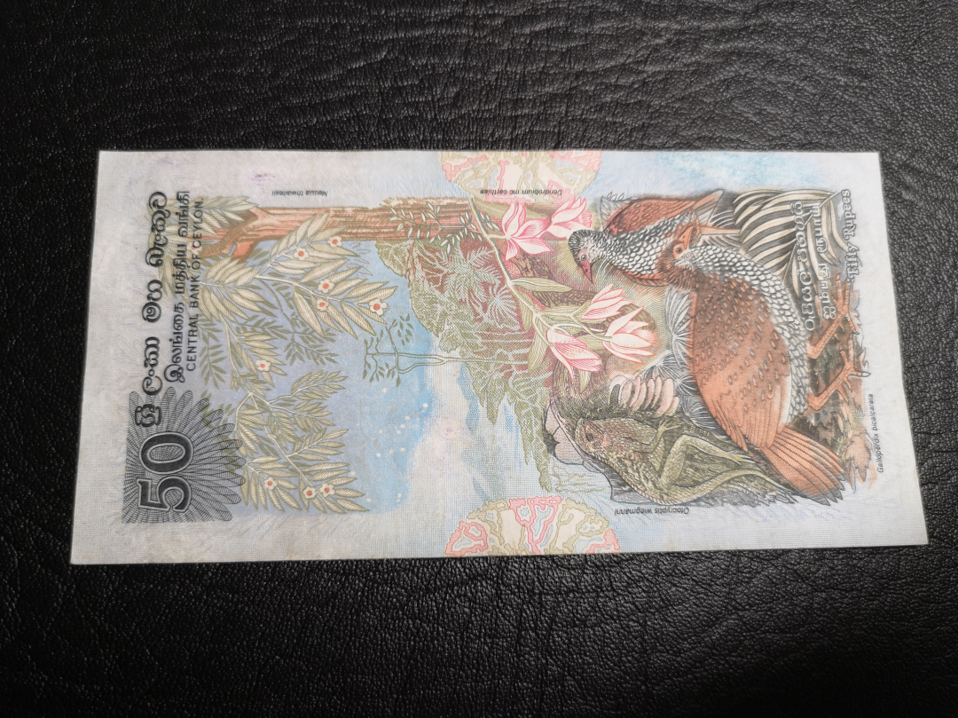 《外钞收藏家》第六十九期拍卖 锡兰鸟版 50 XF品相 适合把玩