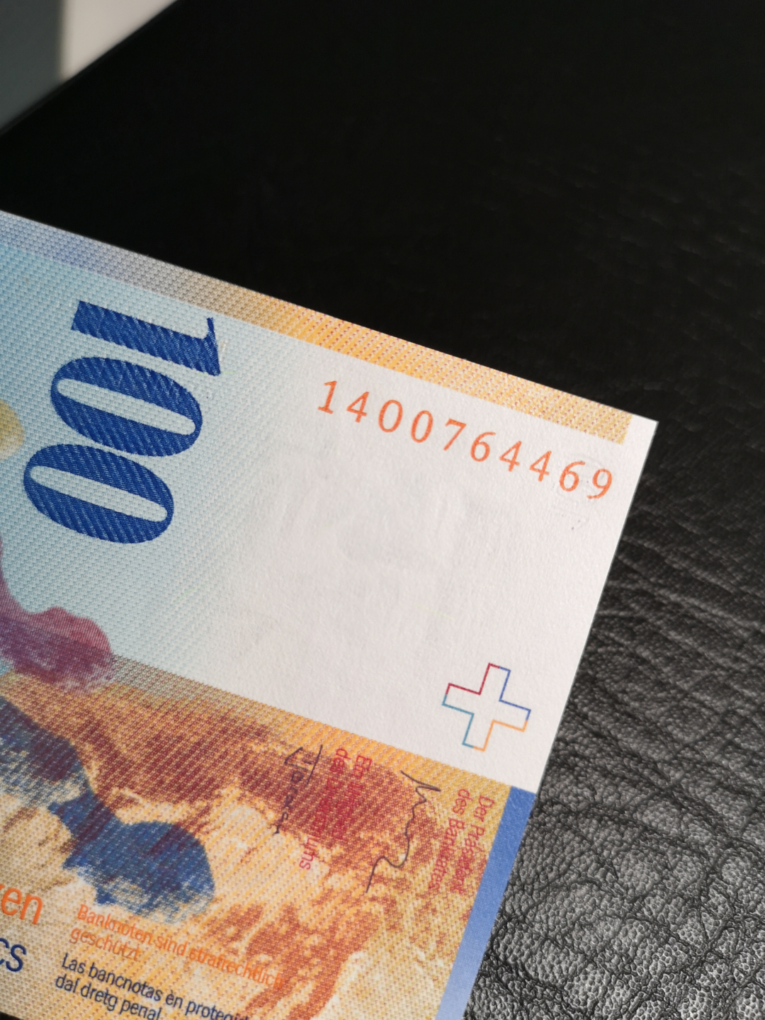 《外钞收藏家》第六十九期拍卖 瑞士2014年100法郎 经典钞票 unc