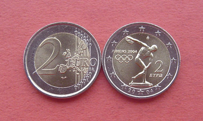 「S&S Numismatic世界钱币-拍卖第20期」 - 希腊2004年 雅典奥运会 2欧元双色纪念币 获奖币
