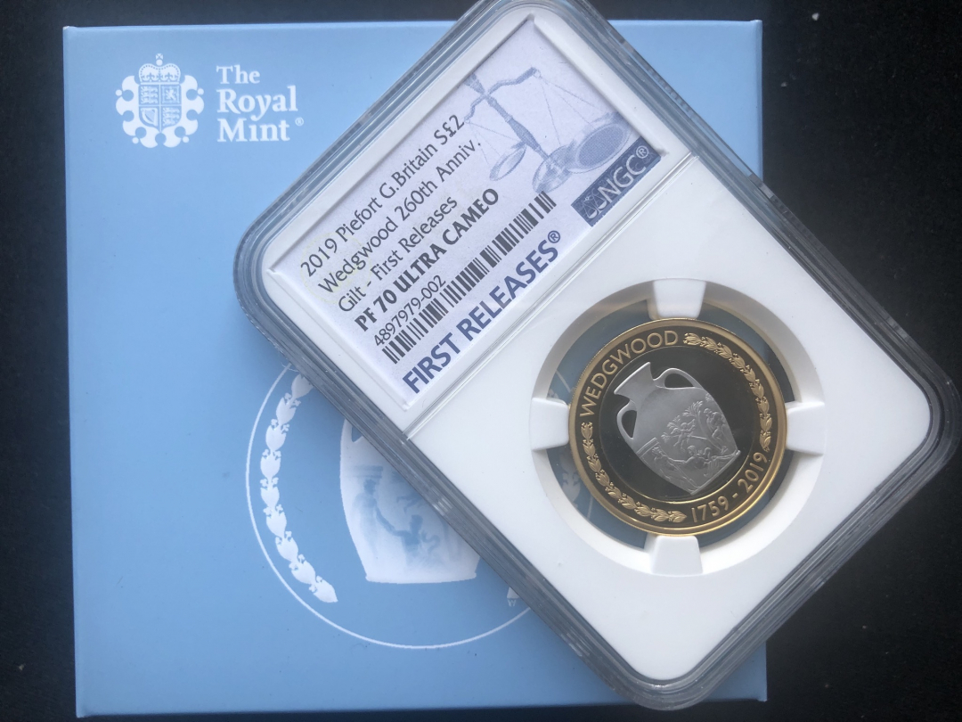 【随心拍】现代金银币拍卖-第二十二期-上海钱币博览会热场 【英国】2019伍德瓷器260周年银币【加厚】