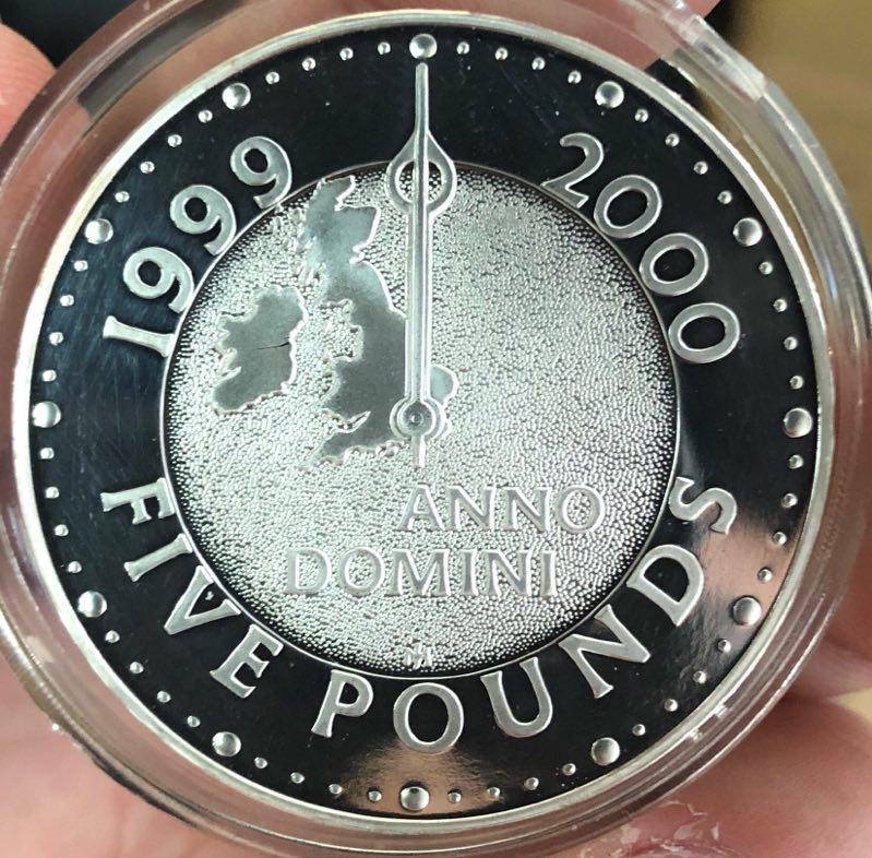 【随心拍】现代金银币拍卖-第二十二期-上海钱币博览会热场 英国1999千禧年克朗型银币