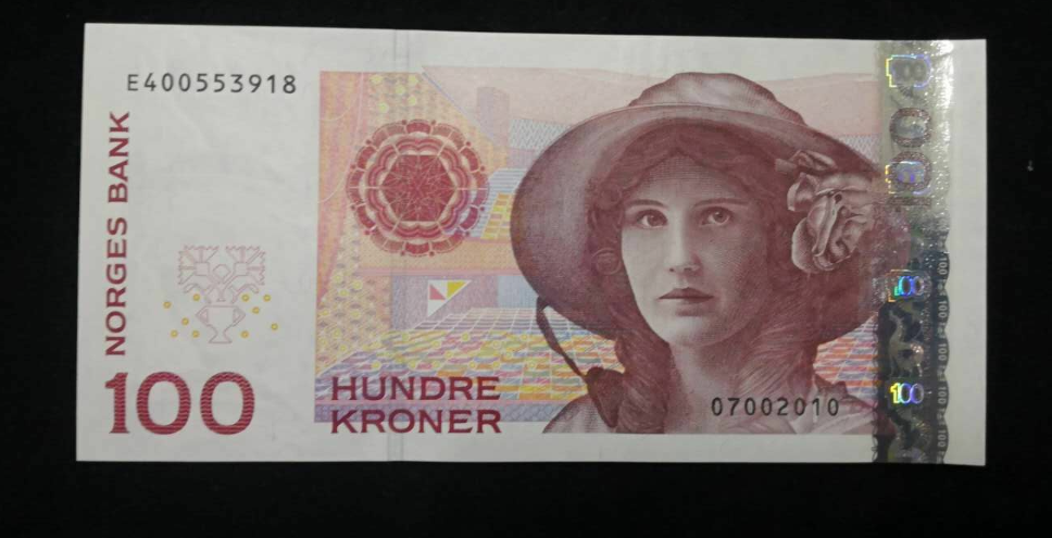 【鲸贝乐淘】千字文·第余号拍卖·上海钱币博览会专场 全新2010版 挪威 100 Norway 100 已绝版