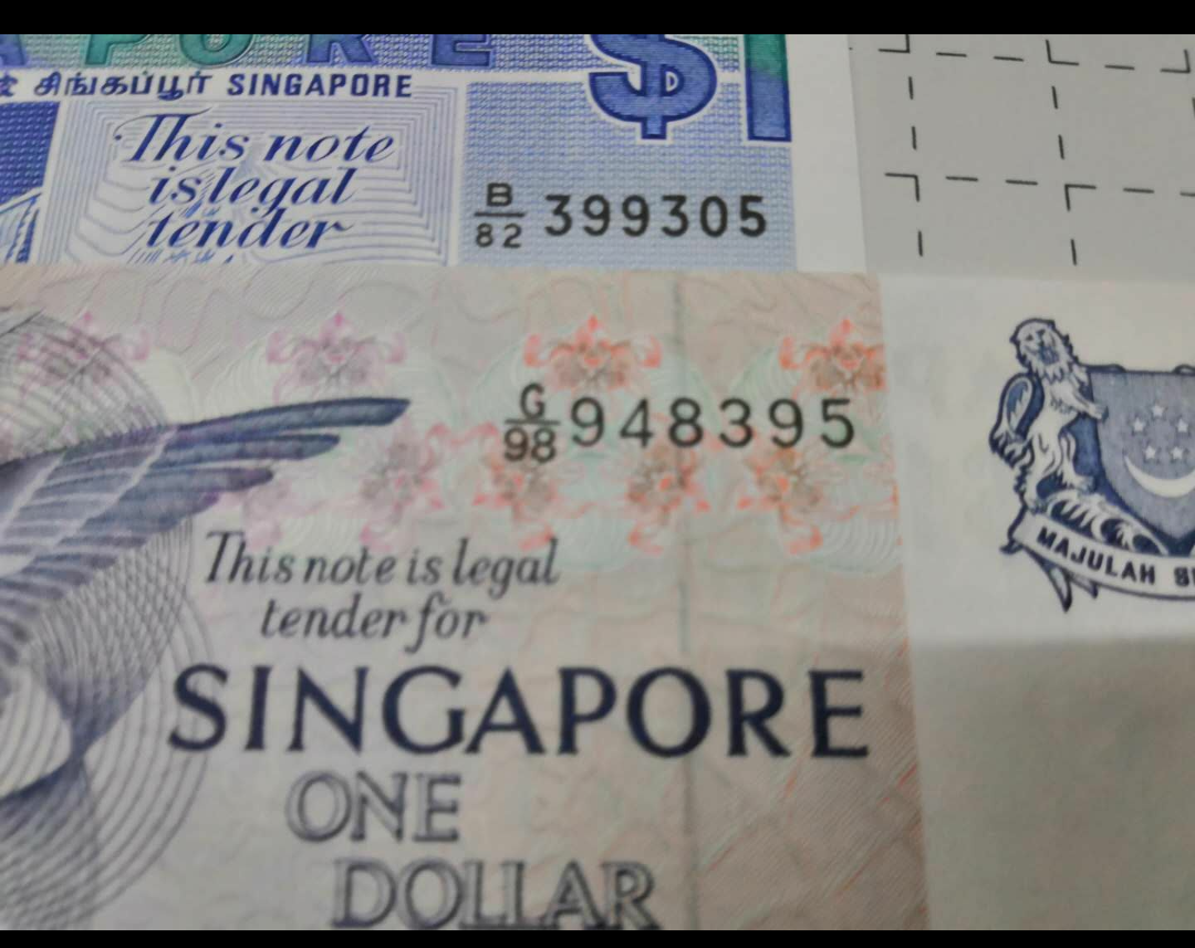 【鲸贝乐淘】千字文·第余号拍卖·上海钱币博览会专场 新加坡鸟版。船版1元尾1同，全新