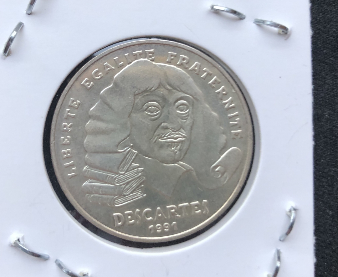 【币观天下】第七十二期拍卖-上海钱币博览会专场 【法国】1991年100法郎银币笛卡尔