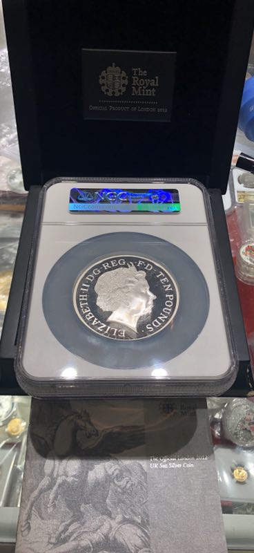 【随心拍】现代金银币拍卖-第二十二期-上海钱币博览会热场 获奖币英国2012年伦敦奥运会五盎司大银币NGC69