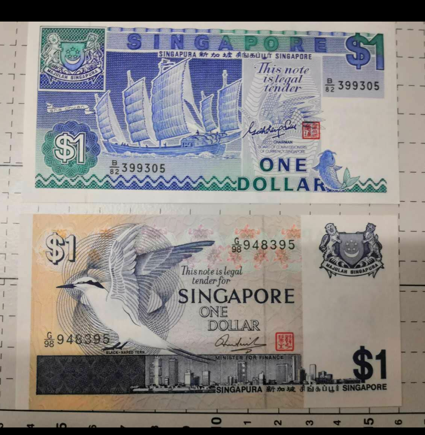 【鲸贝乐淘】千字文·第余号拍卖·上海钱币博览会专场 新加坡鸟版。船版1元尾1同，全新