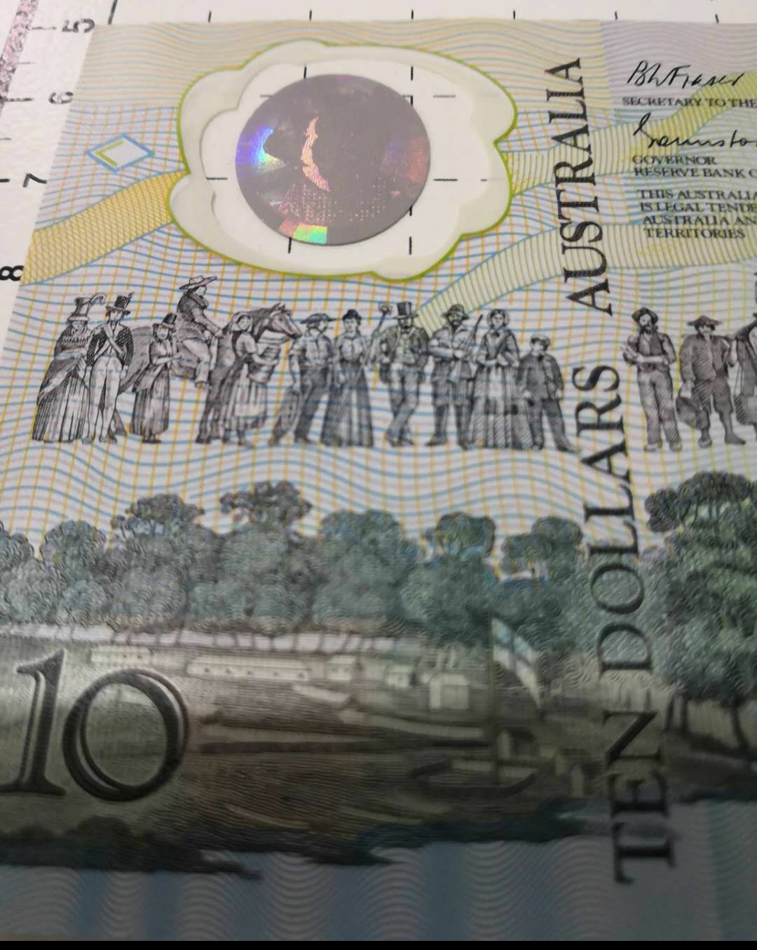 【鲸贝乐淘】千字文·第余号拍卖·上海钱币博览会专场 世界上第一张塑料钞（塑胶钞）。澳大利亚10元。ab早期冠。