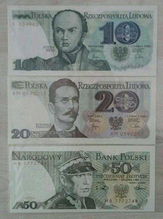 收藏联盟第八十九期拍卖 波兰90年代发行兹罗提纸币小套10枚全新UNC