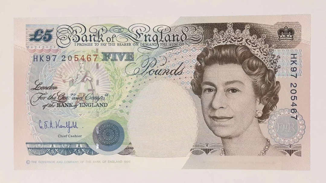 收藏联盟第八十九期拍卖 英国HK97香港回归纪念5英镑 原装册 UNC