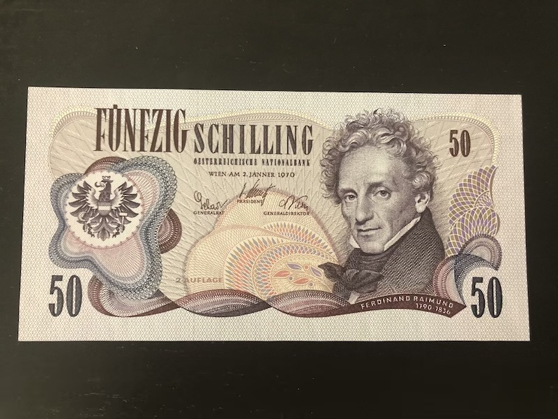 收藏联盟第八十九期拍卖 奥地利50先令 意大利10000里拉 UNC