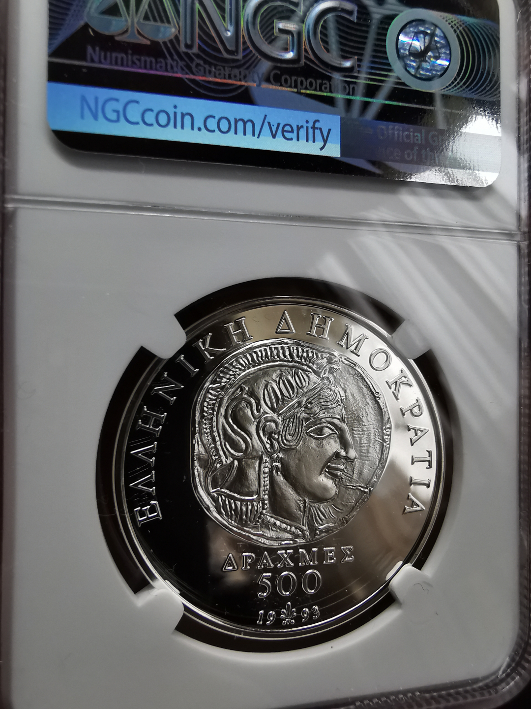 凡希社世界钱币微拍卖第九十一期 1993希腊民主2500周年纪念币中币NGC-PF69UC