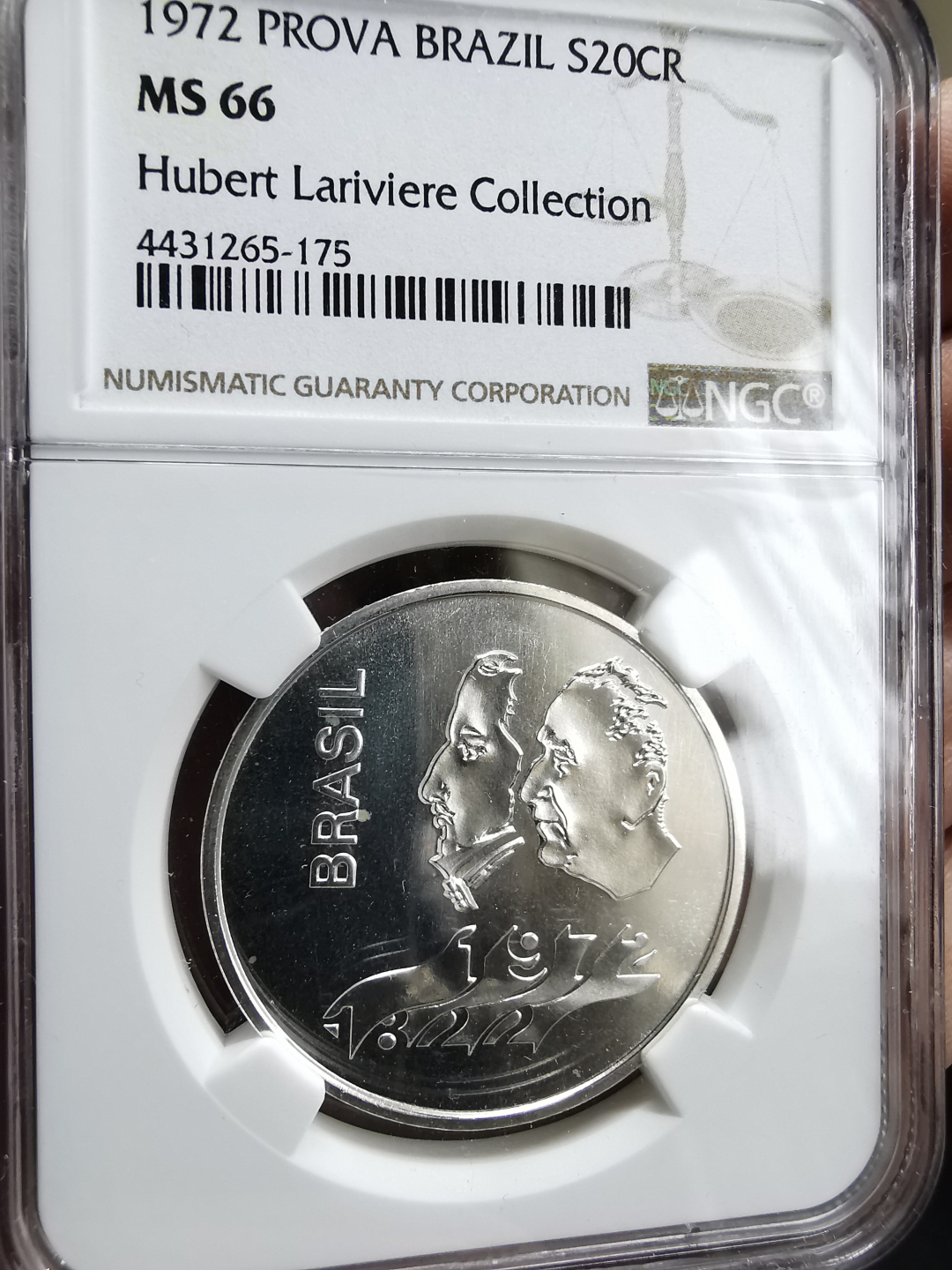 凡希社世界钱币微拍卖第九十一期 1972巴西20CR银样NGC-MS66名家收藏