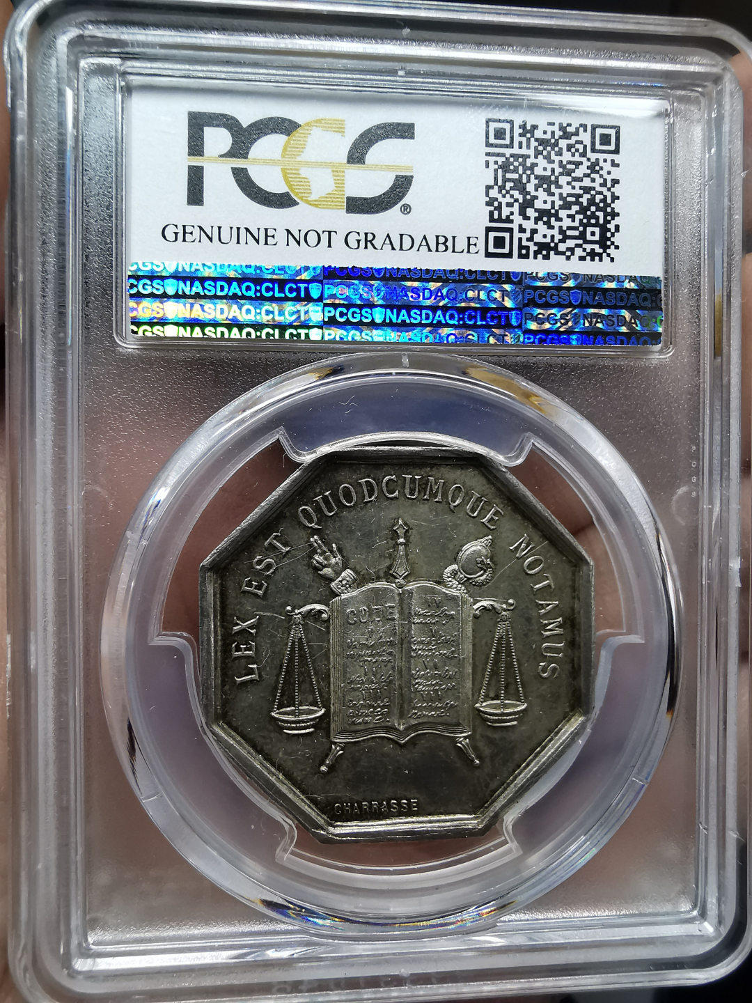 凡希社世界钱币微拍卖第九十一期 1869-79法国里昂公证人协会银JETON PCGS-UNCD