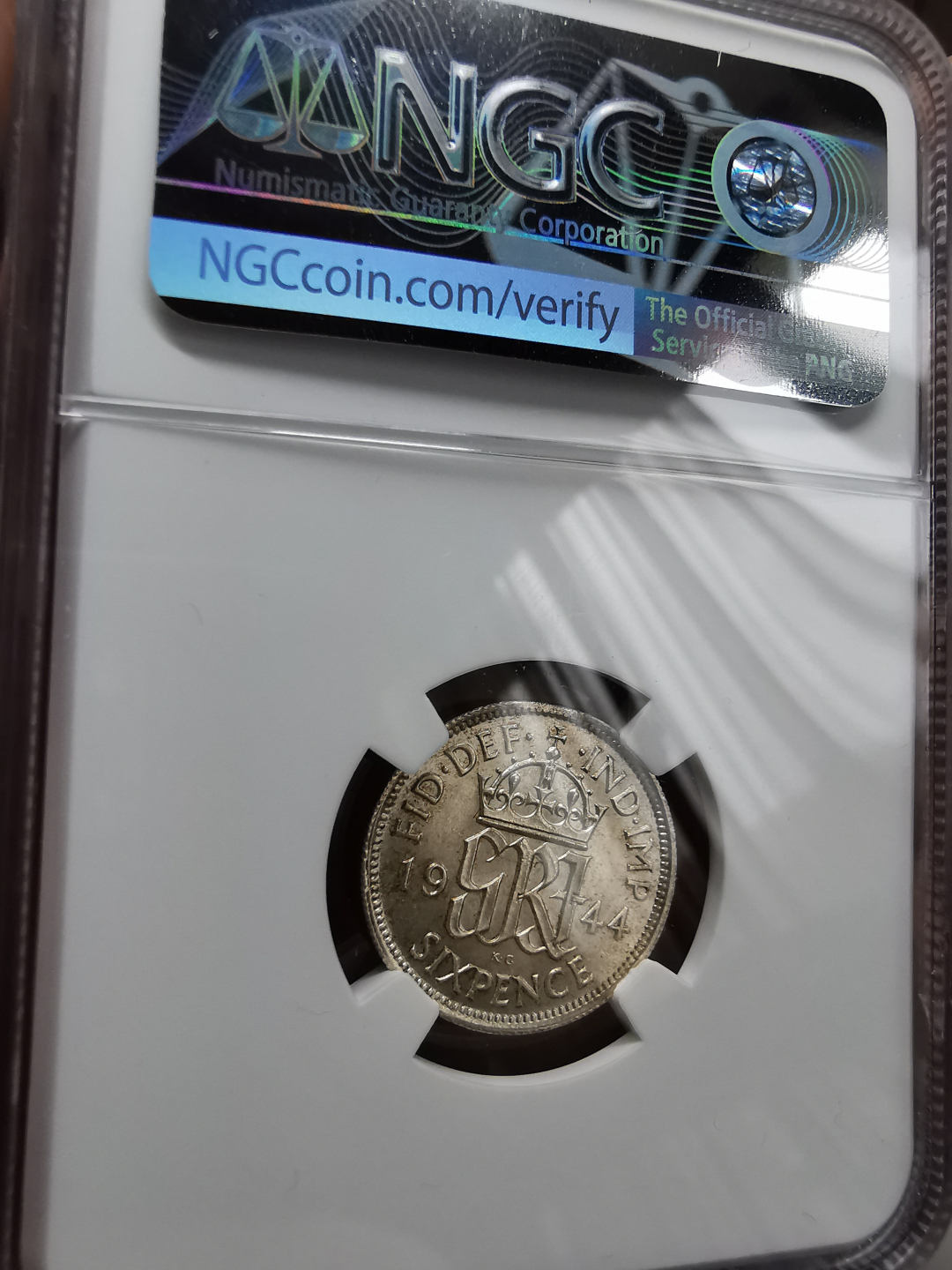 凡希社世界钱币微拍卖第九十一期 1944英国乔六6便士MINT ERROR NGC-MS63