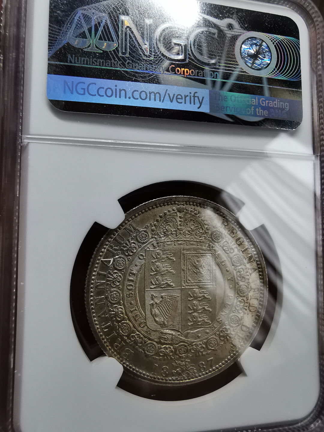 凡希社世界钱币微拍卖第九十一期 1887英国老维半克朗NGC-MS63