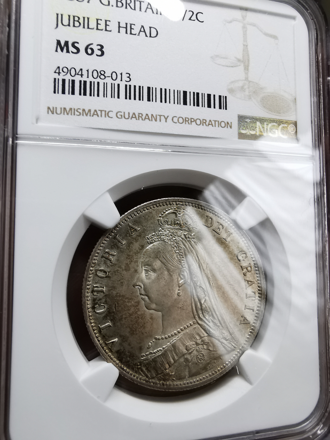 凡希社世界钱币微拍卖第九十一期 1887英国老维半克朗NGC-MS63