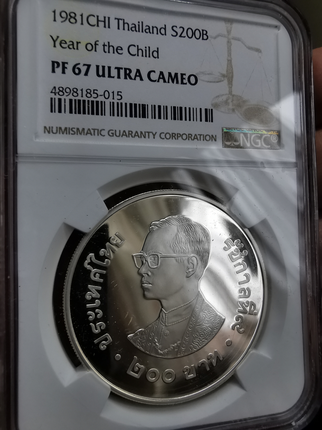 凡希社世界钱币微拍卖第九十一期 1981泰国儿童年大银NGC-PF67UC