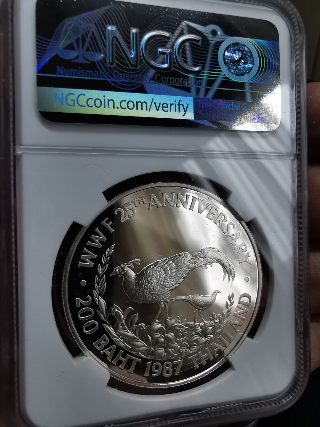 凡希社世界钱币微拍卖第九十一期 1987泰国野生动物基金会纪念大银NGC-PF69UC收藏级