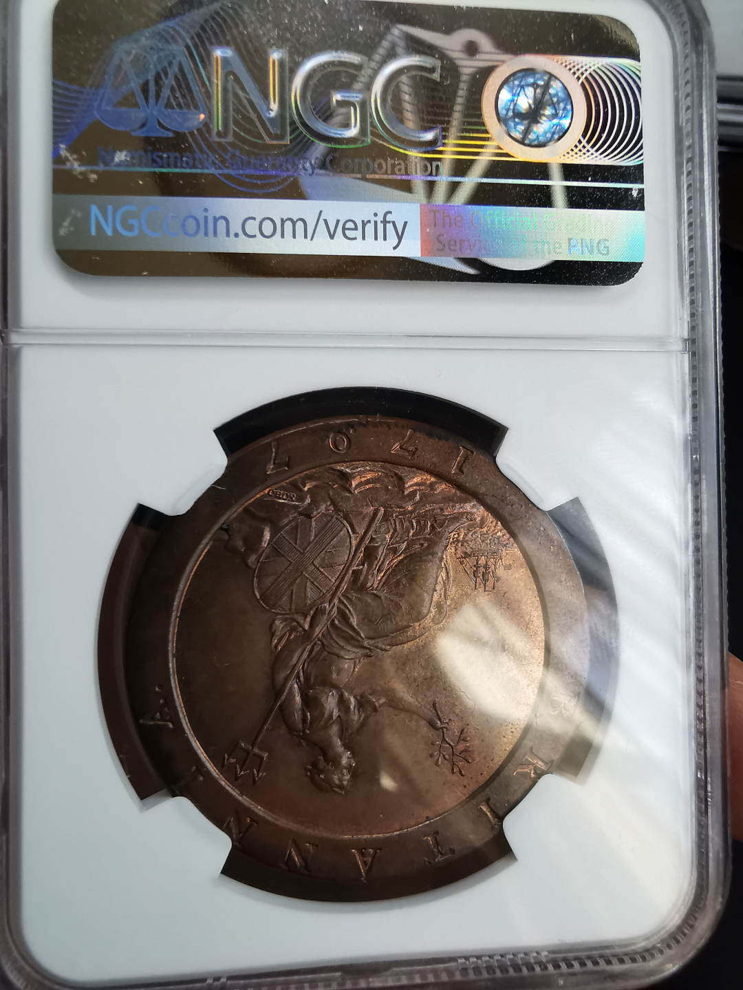 凡希社世界钱币微拍卖第九十一期 1797英国乔三车轮便士NGC-MS64收藏级！