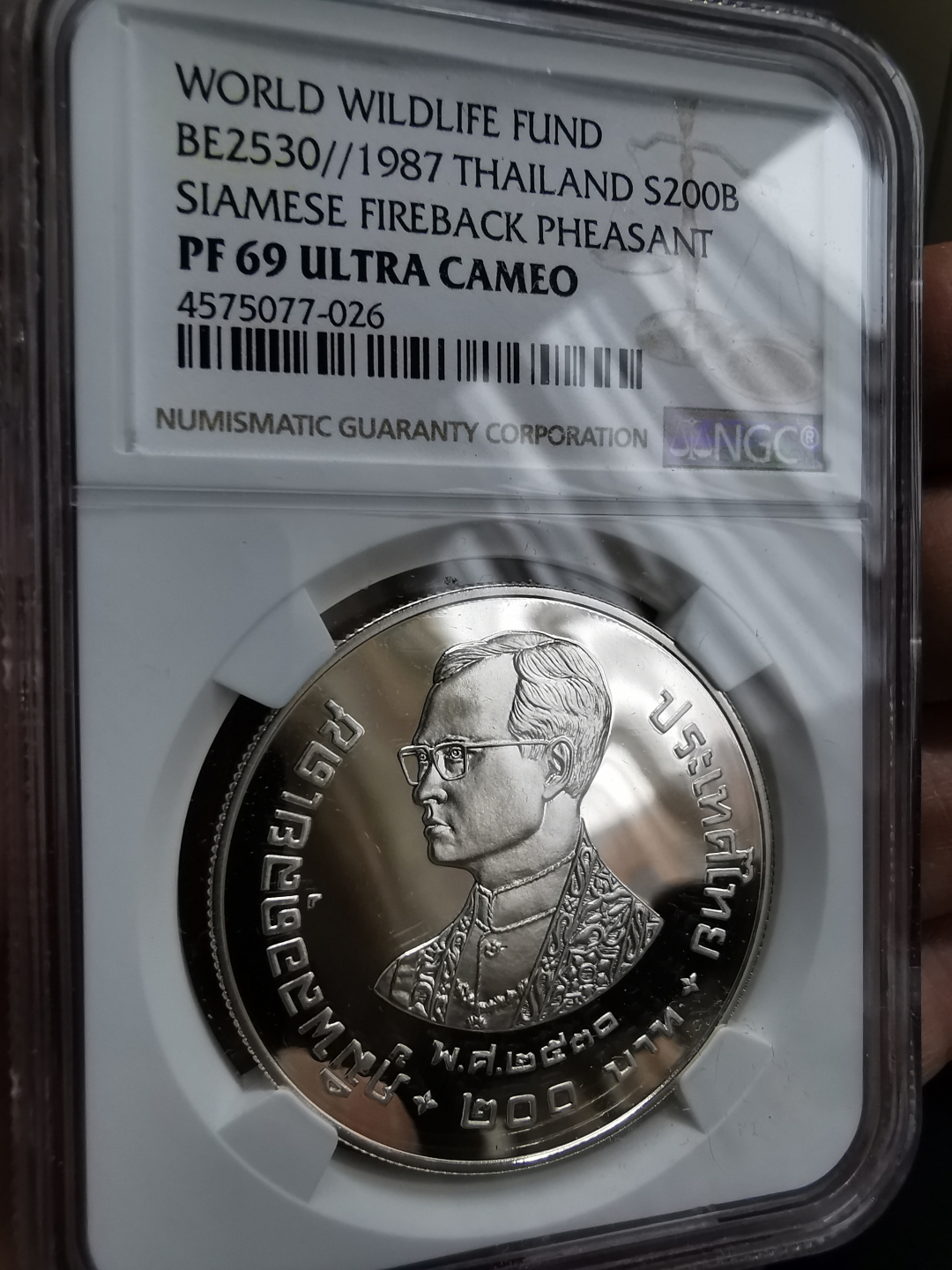 凡希社世界钱币微拍卖第九十一期 1987泰国野生动物基金会纪念大银NGC-PF69UC收藏级