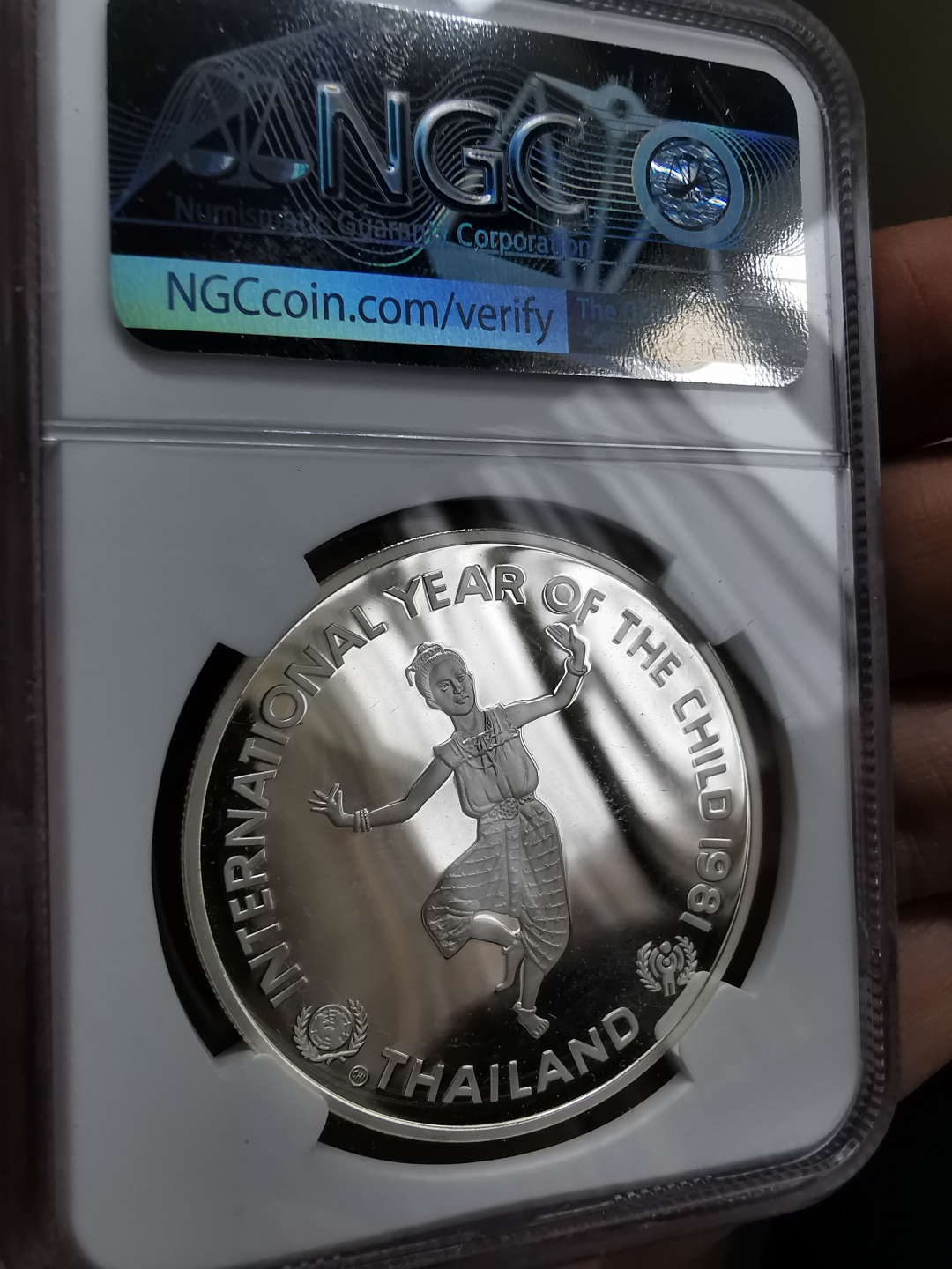 凡希社世界钱币微拍卖第九十一期 1981泰国儿童年大银NGC-PF67UC