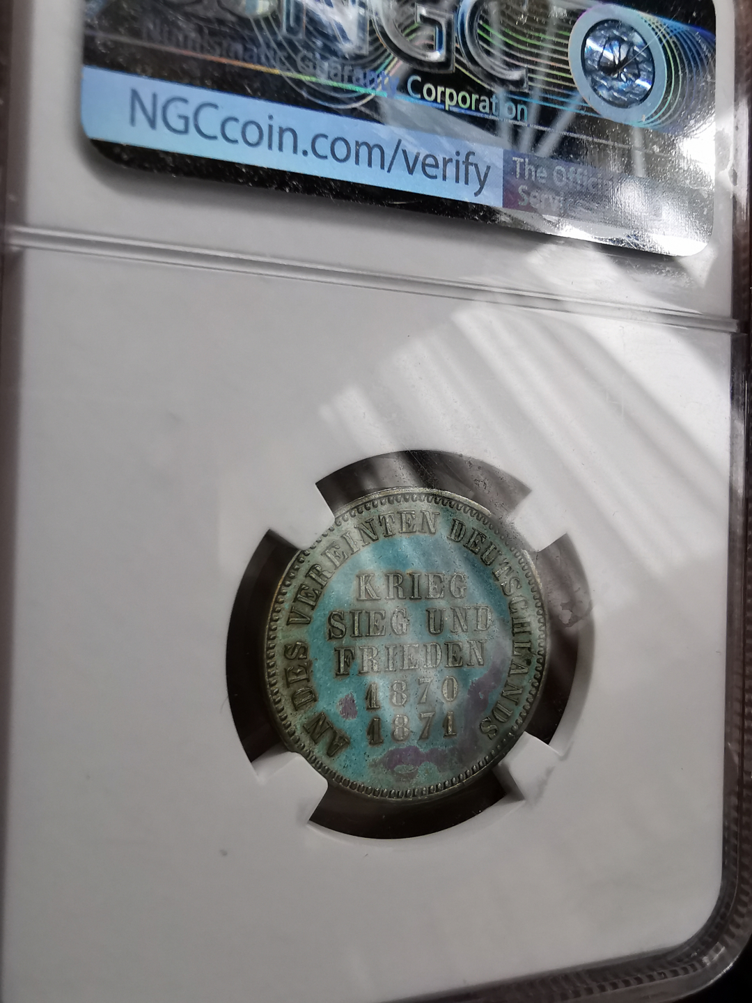 凡希社世界钱币微拍卖第九十一期 荐！1871德国巴登克鲁泽精铸铜币NGC-PF63
