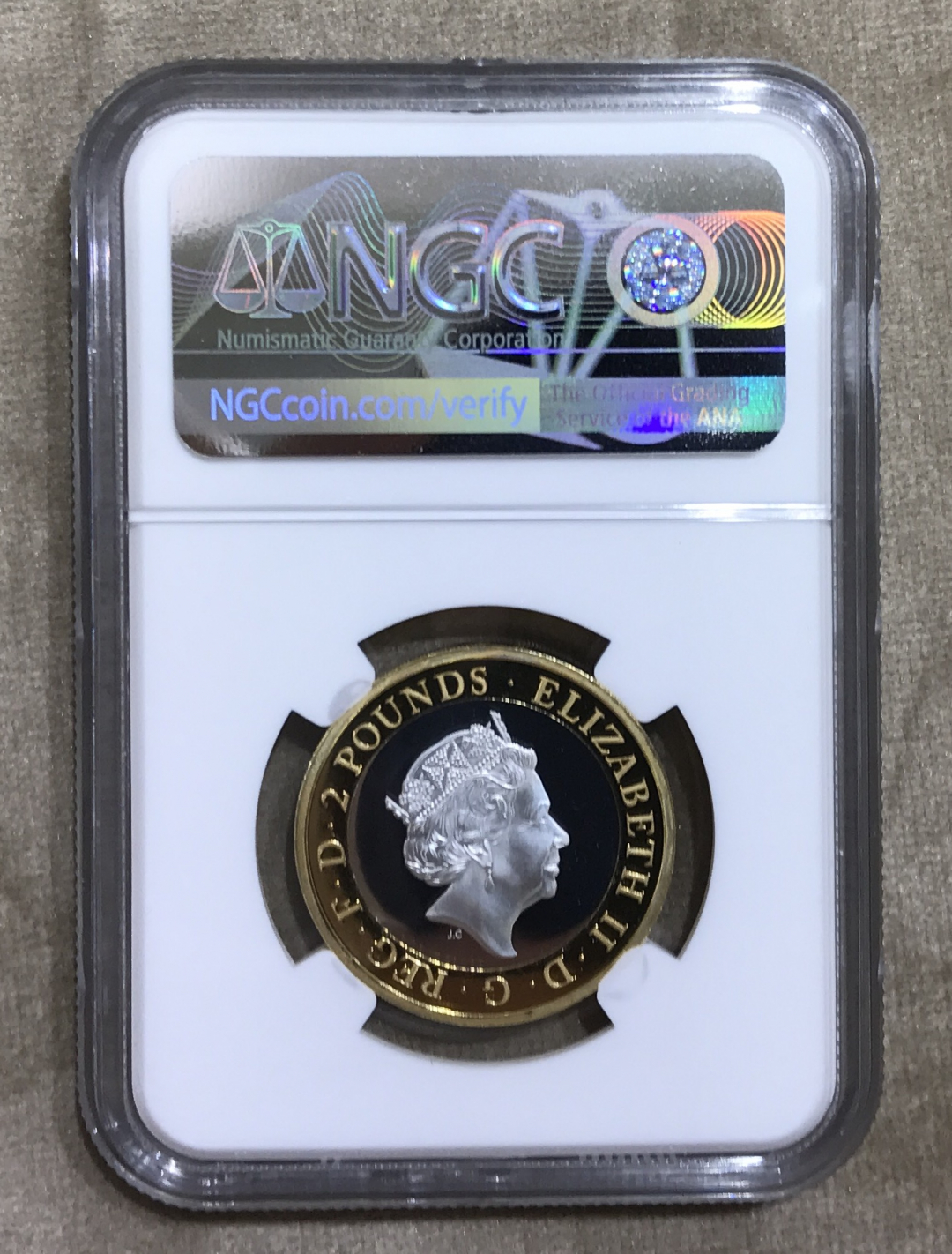 【随心拍&GetCoin】现代金银币拍卖第二十三期 英国2019年诺曼底登陆75周年双色精制加厚纪念银币PF69