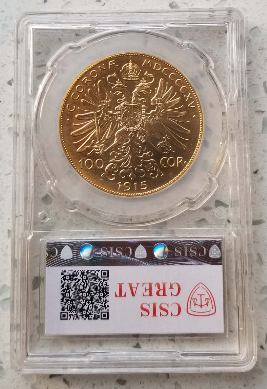 【币观天下】第七十三期拍卖 【奥匈帝国】1915年100克朗金币复刻版