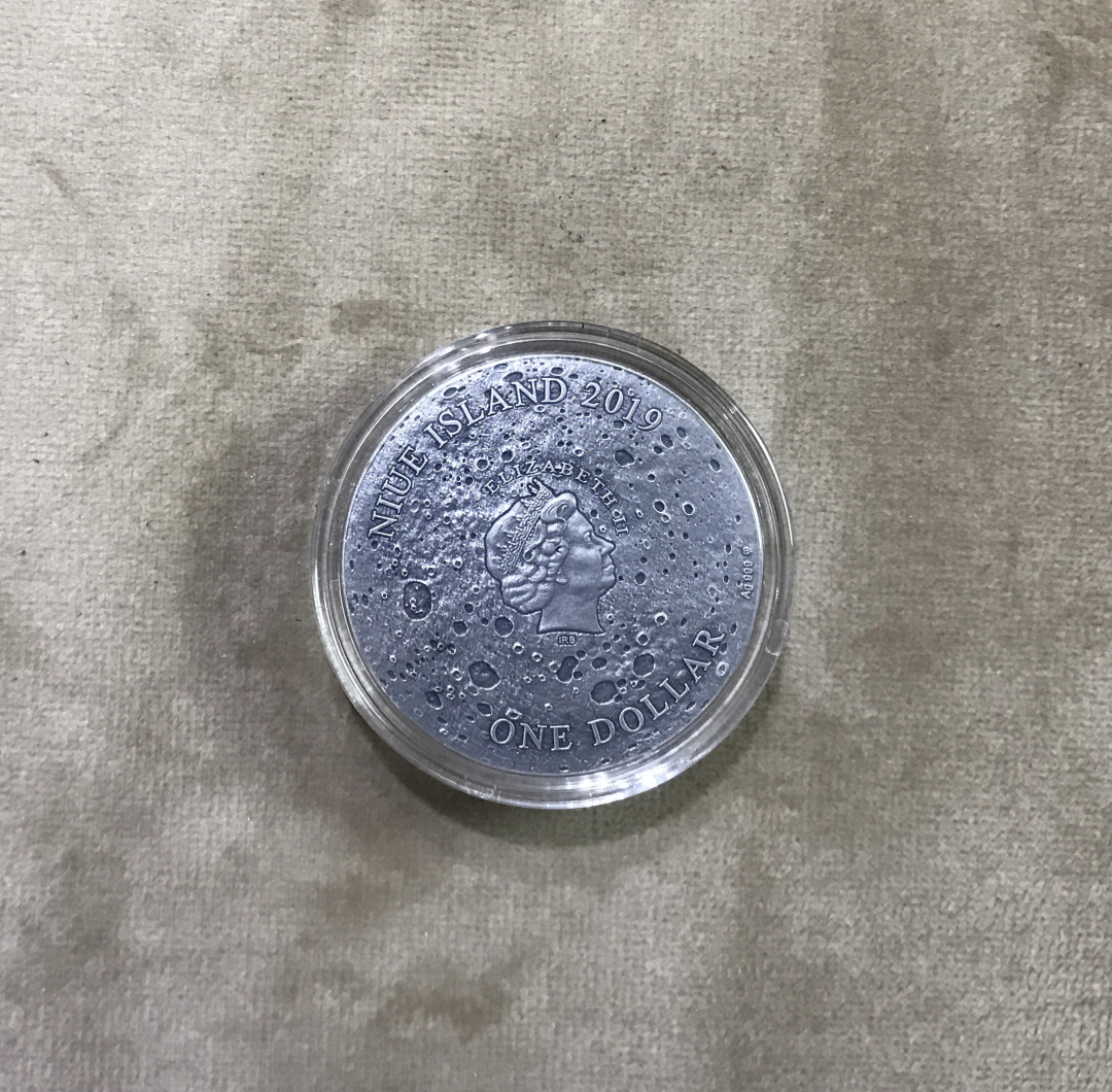 【随心拍&GetCoin】现代金银币拍卖第二十三期 纽埃2019年宇宙星坑1哥白尼环形山镶月球陨石银币