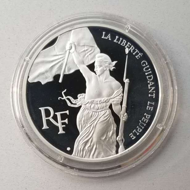 【币观天下】第七十三期拍卖 【法国】1993年《自由引导人民》100法郎精制银币