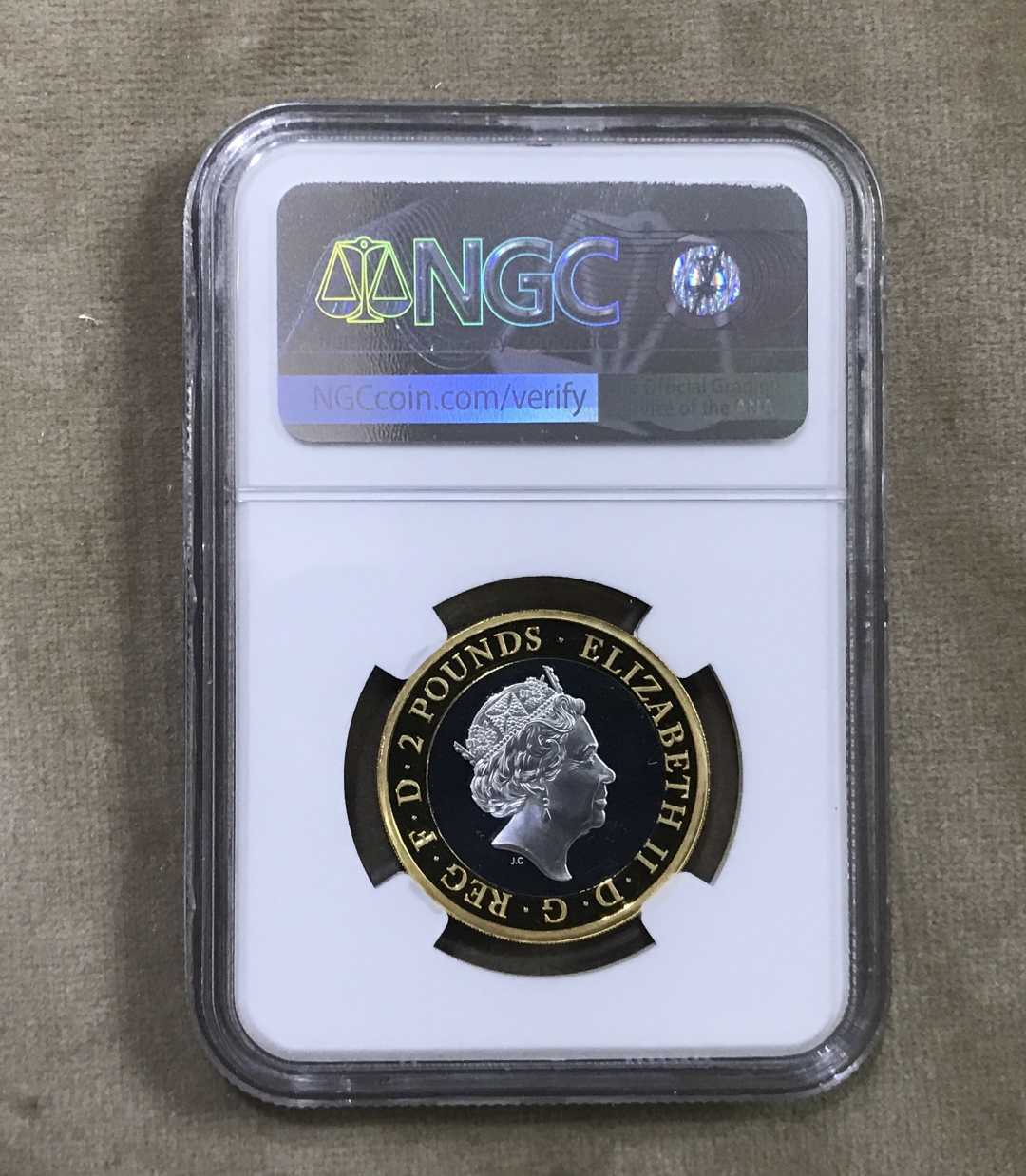 【随心拍&GetCoin】现代金银币拍卖第二十三期 英国2019年韦奇伍德瓷器品牌260周年双色加厚银币F69分