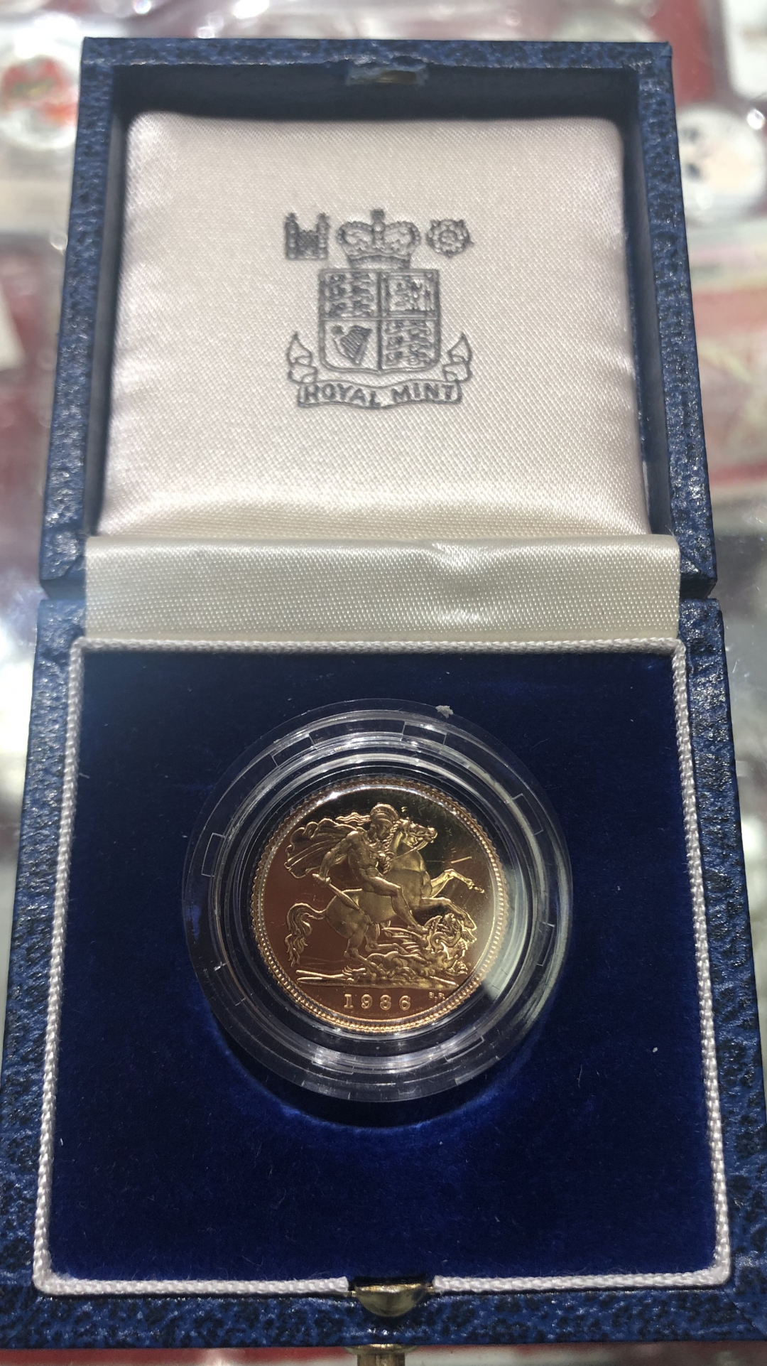 【随心拍&GetCoin】现代金银币拍卖第二十三期 1986年英国圣乔治屠龙马剑精制金币