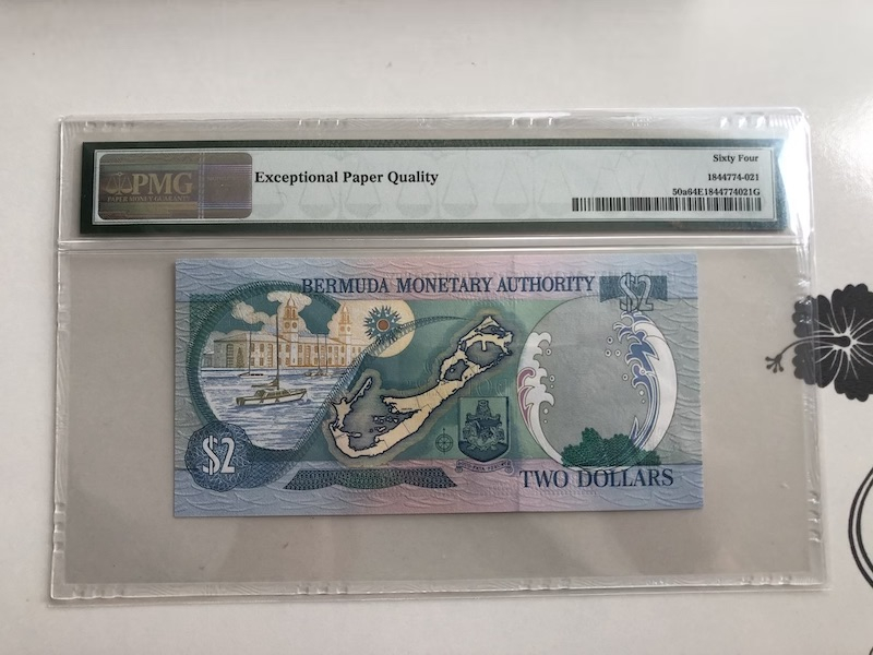 收藏联盟第九十期拍卖 2000年百慕大2元 PMG64E