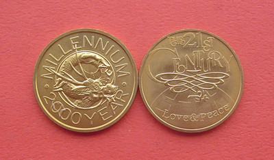 「S&S Numismatic世界钱币-拍卖第24期」 - 日本造币局2000-2001年 新千年 2枚圆形纪念章