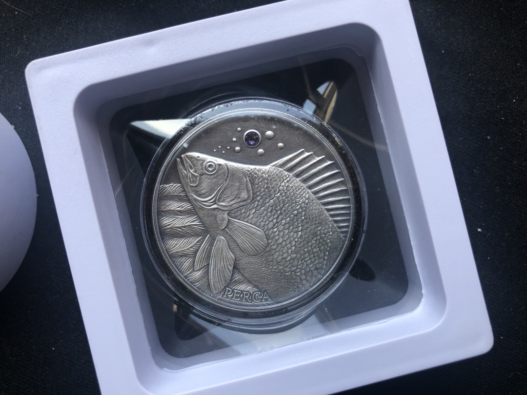 【随心拍&GetCoin】现代金银币拍卖第二十四期 【安道尔】欧洲野生动物地图系列第一枚鲈鱼