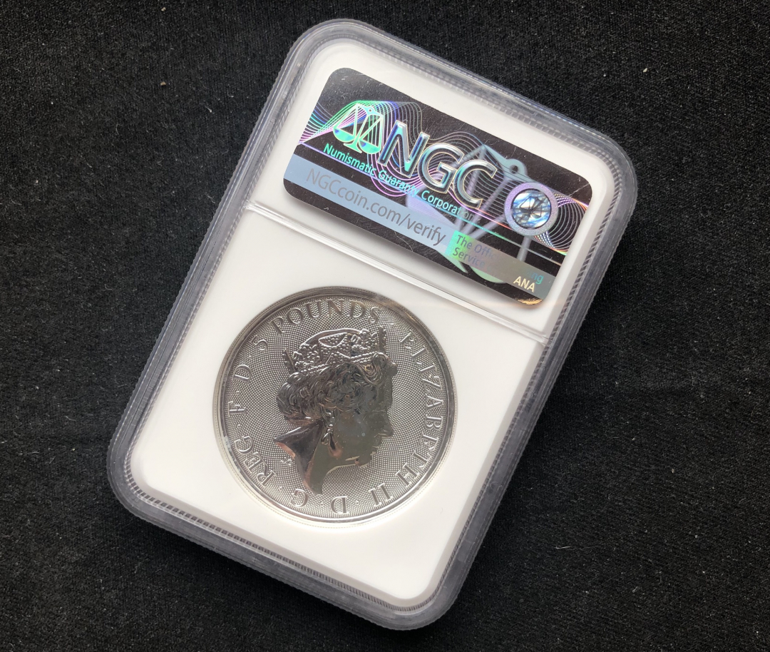 【随心拍&GetCoin】现代金银币拍卖第二十四期 【英国】英国投资币金雀花【ngc69】2oz