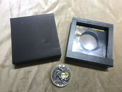 【随心拍&GetCoin】现代金银币拍卖第二十五期 纽埃2019年威尼斯面具2盎司高浮雕镀金纪念银币