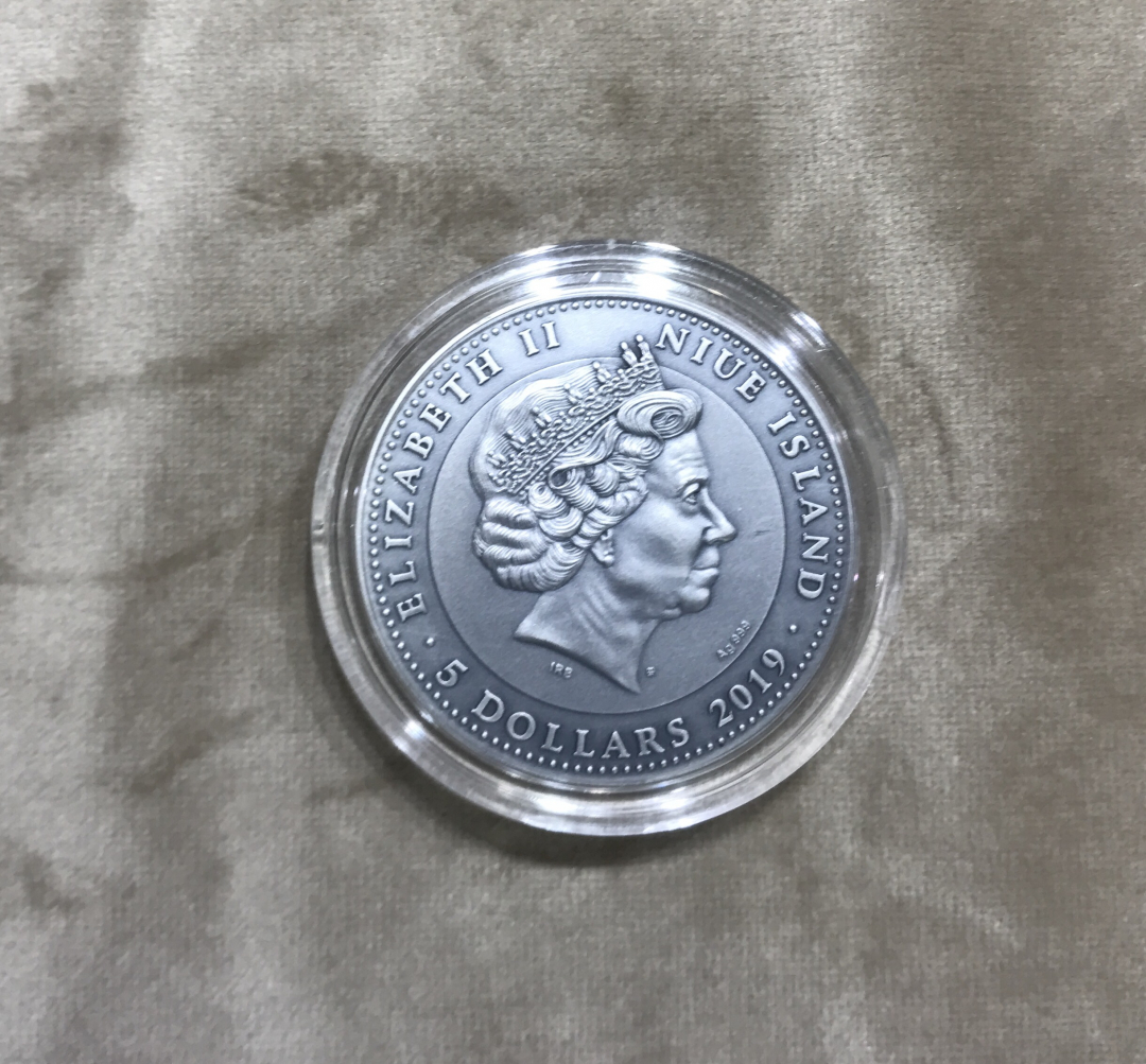 【随心拍&GetCoin】现代金银币拍卖第二十五期 纽埃2019年威尼斯面具2盎司高浮雕镀金纪念银币