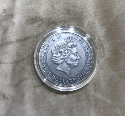 【随心拍&GetCoin】现代金银币拍卖第二十五期 纽埃2019年威尼斯面具2盎司高浮雕镀金纪念银币